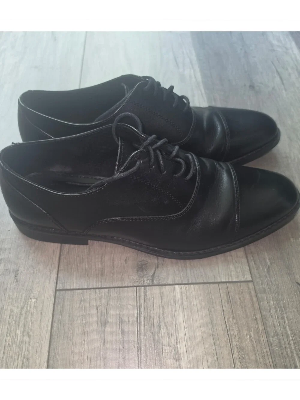 Jos. A. Bank Men’s Black Leather Cap Toe Oxford Dress Shoes 10.5 EUC